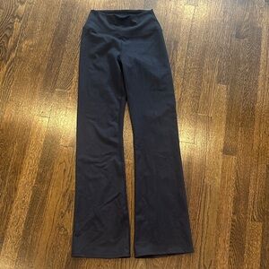 Black High-Waist Flared Yoga Pants